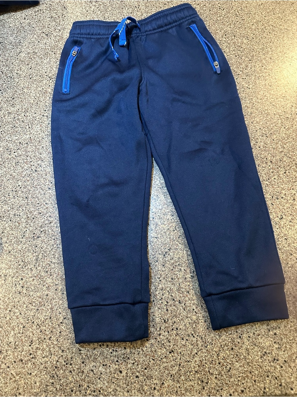 Kids Navy Blue Jogger Pants with Blue Trim